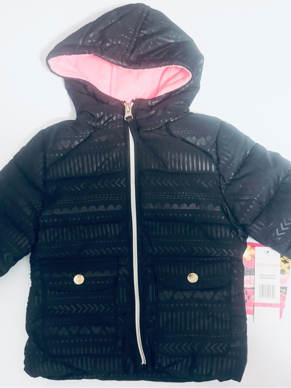 Pink Platinum Harts and Arrows Puffer Jacket